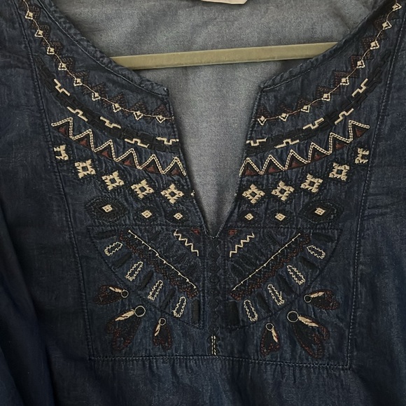 George Embroidered Jean Dress - Picture 4 of 7